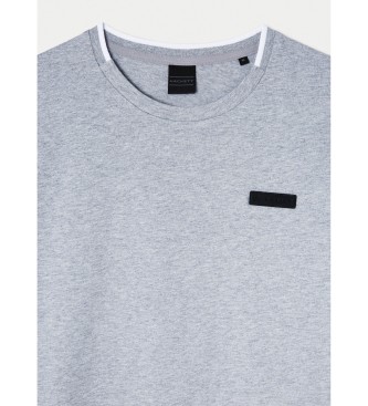 Hackett London Majica s potiskom logotipa v sivi barvi