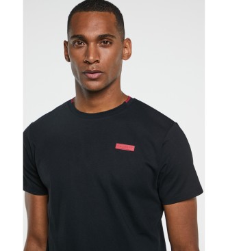 Hackett London T-shirt nera con logo stampato