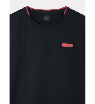 Hackett London T-shirt nera con logo stampato