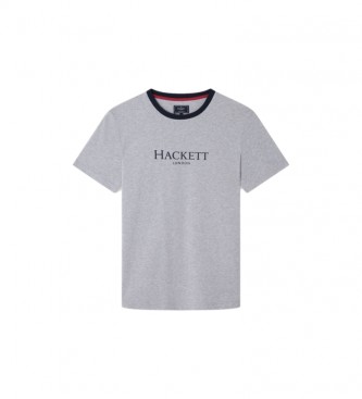 Hackett London Camiseta Logo Estampado Gris