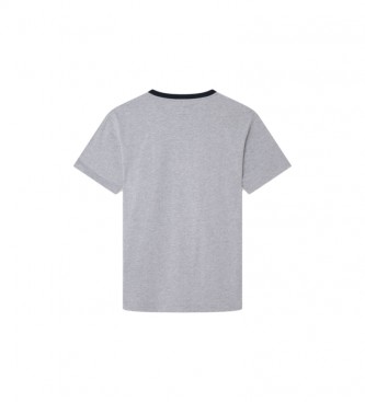 Hackett London T-Shirt imprim logo gris