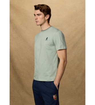 Hackett London T-shirt nummer med logo i klassisk gr�n pasform