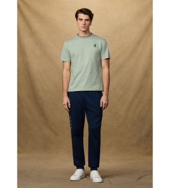 Hackett London T-shirt nummer med logo i klassisk gr�n pasform