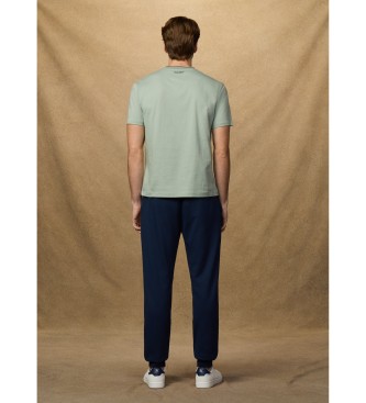 Hackett London T-shirt nummer med logo i klassisk gr�n pasform