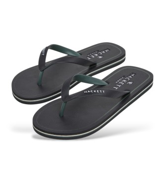 Hackett London Flip Flops Capri Contour schwarz