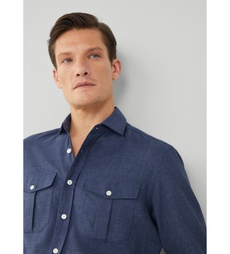 Hackett London Cargo Shirt blue
