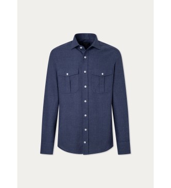 Hackett London Chemise cargo bleue