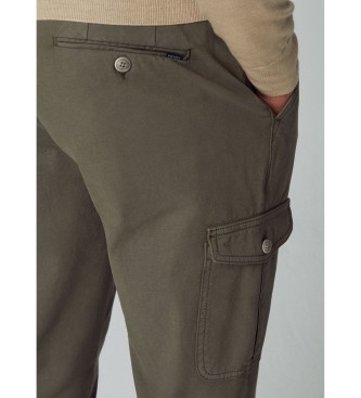 Hackett London Pantaloni cargo Kensington verdi