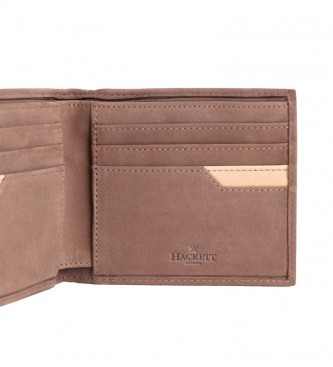 Hackett London Small Brown Leather Wallet