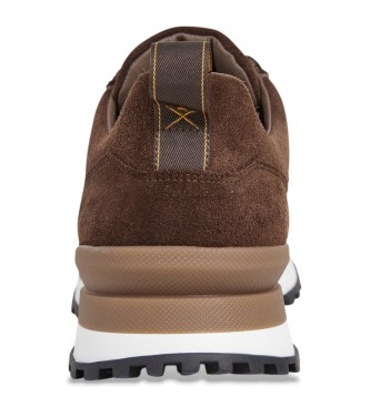 Hackett London Chad Mehke usnjene športne copate rjave barve