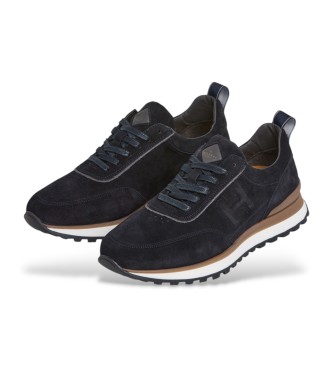 Hackett London Chad Soft Leather Sneakers navy