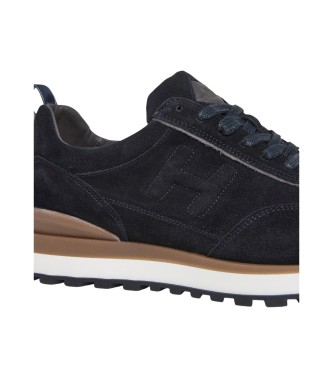 Hackett London Chad Soft Leather Sneakers navy