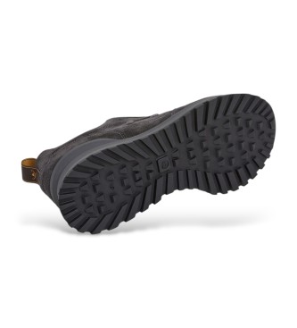 Hackett London Chad Mehke usnjene športne copate temno sive barve