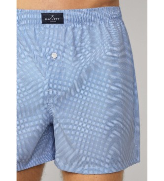 Hackett London Set de 2 Boxer Chain Bleu, Blanc