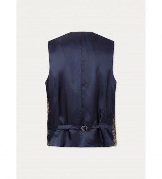 Hackett London Colete Gunclub castanho