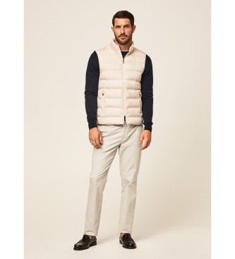 Hackett London Slim Fit Quilted Vest Nude