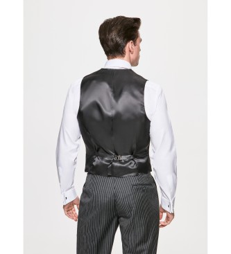 Hackett London Gilet Lana Chiusura Cinque Bottoni grigio