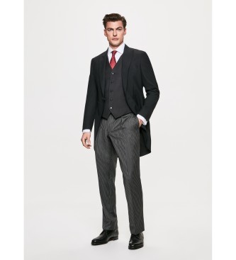 Hackett London Gilet Lana Chiusura Cinque Bottoni grigio