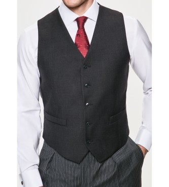 Hackett London Gilet Lana Chiusura Cinque Bottoni grigio