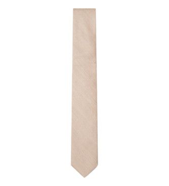 Hackett London Svilena kravata Chambray Solid beige