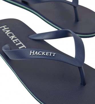 Hackett Logotipo Flip Flops Embossed Navy