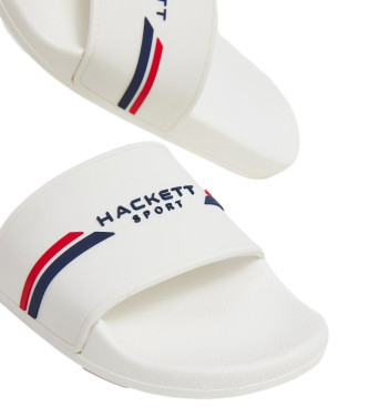 Hackett London Slider Sport flip flops white