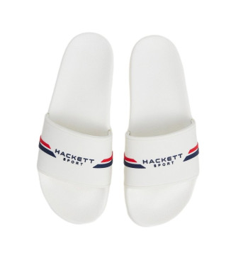 Hackett London Chinelos de dedo Slider Sport branco