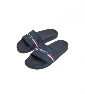 Hackett London Flip Flops Logotyp Sport Marin