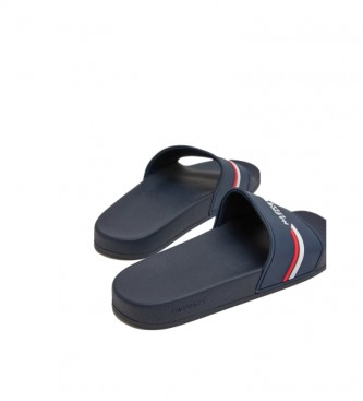 Hackett London Flip Flops med logo Sport navy