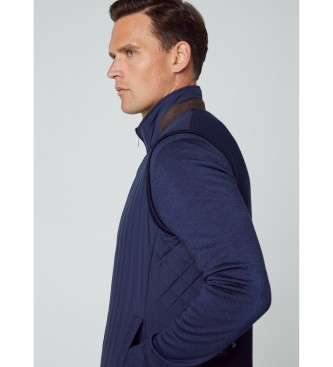 Hackett London Colete Channel Gilet azul-marinho