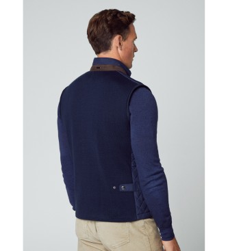 Hackett London Colete Channel Gilet azul-marinho