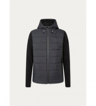 Hackett London Hybrid Knitted Jacket dark grey