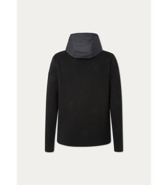 Hackett London Hybrid Knitted Jacket dark grey