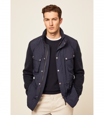 Hackett London Giacca Flangia H Knit Navy Velour