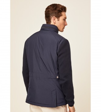 Hackett London Giacca Flangia H Knit Navy Velour