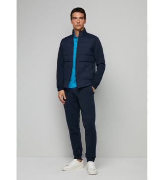 Hackett London Quilt Hybrid Jacke navy