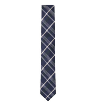 Hackett London Cravate  carreaux en soie marine