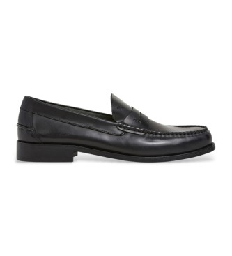 Hackett London Chesfield leather loafer loafers black