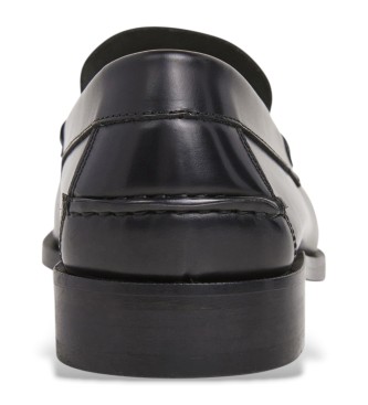 Hackett London Chesfield leather loafer loafers black