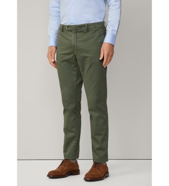 Hackett London Pantaloni chino verdi Kensington slim fit