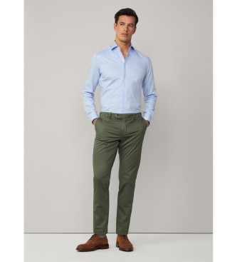 Hackett London Pantaloni chino verdi Kensington slim fit