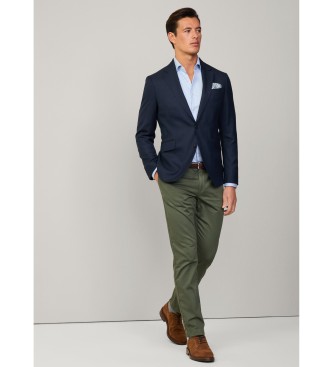 Hackett London Pantaloni chino verdi Kensington slim fit