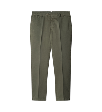 Hackett London Pantaloni chino verdi Kensington slim fit