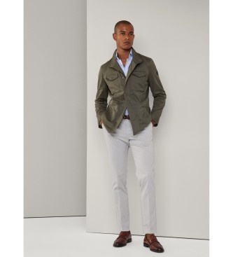 Hackett London Pantaloni chino grigi slim fit Kensington