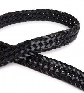 Hackett London Leather Belt Double black