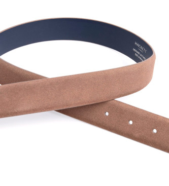 Hackett London Feather taupe leather belt