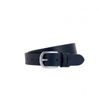 Hackett London Navy Smooth Leather Belt
