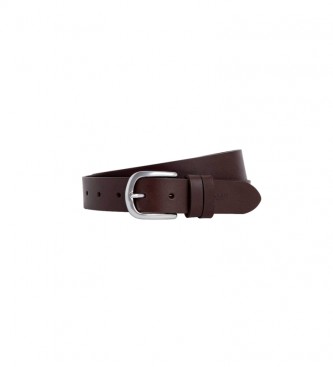 Hackett London Brown Smooth Leather Belt