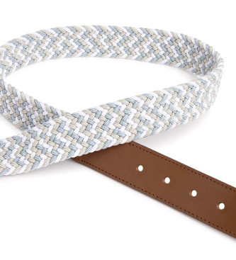 Hackett London Beige braided leather belt