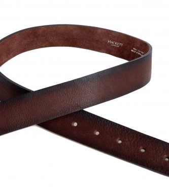 Hackett London Brown leather belt